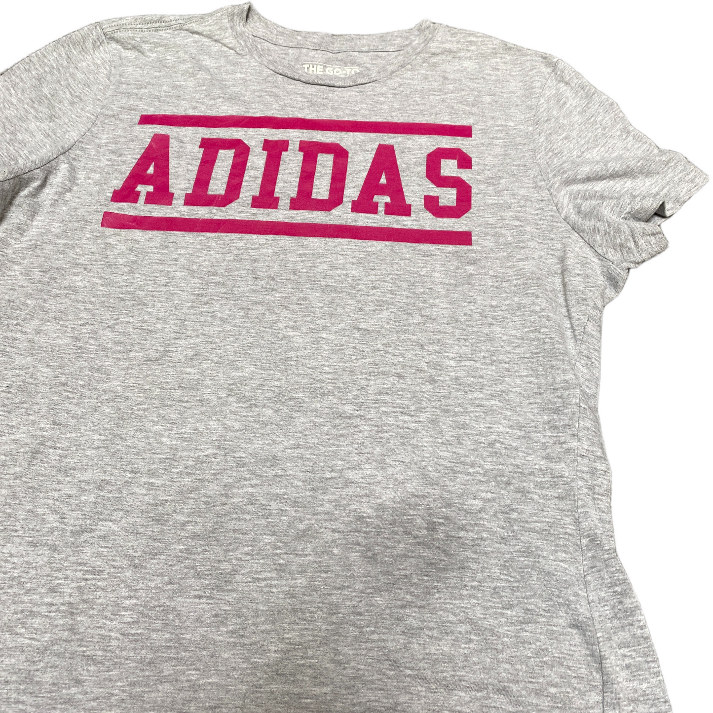 Nike The Go-To T-Shirt Womens Medium Grey Graphic Logo Crew Neck Pullover Tee