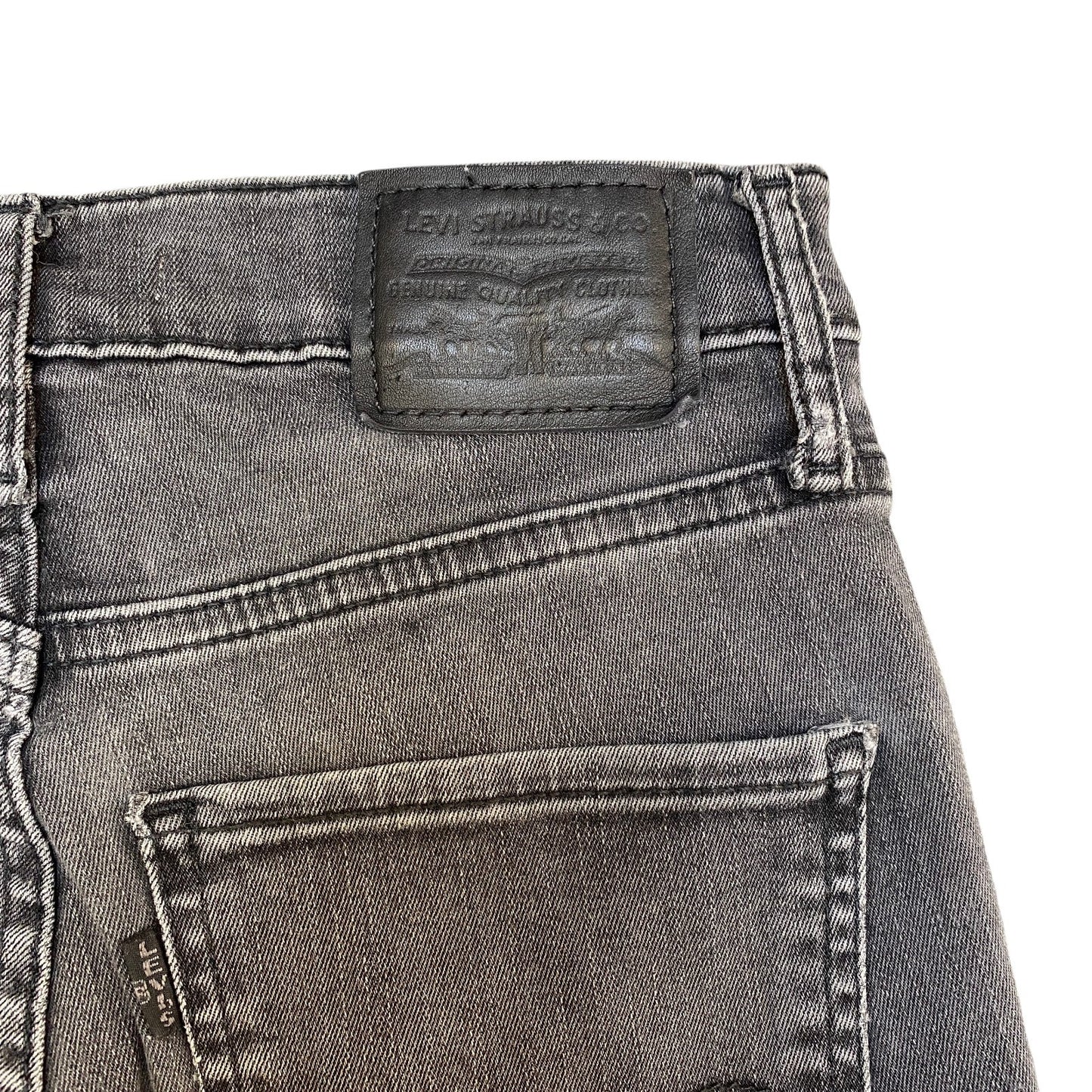 Levi's Jeans Fits as Womens 24" Waist Grey Denim Mile High Rise Super Skinny Leg