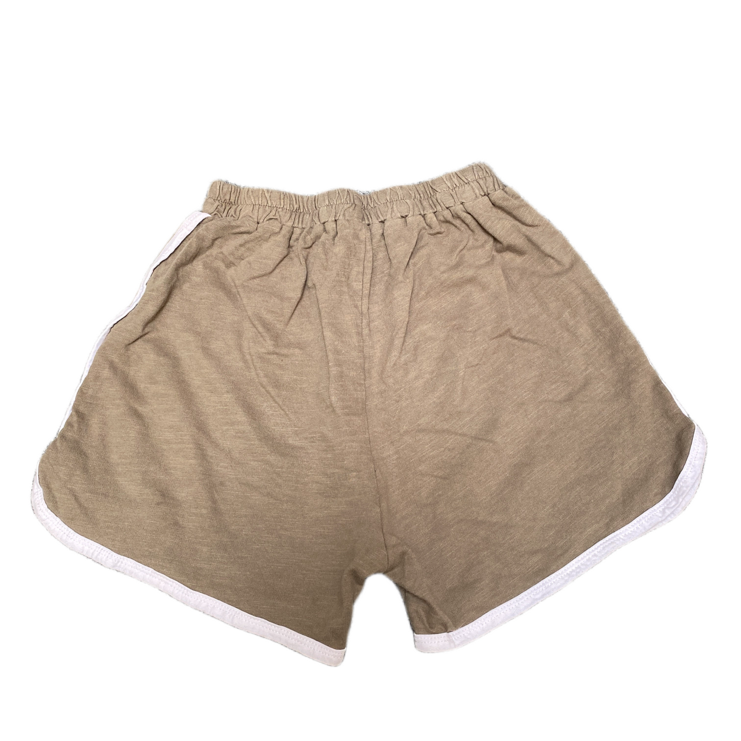 Running Sprinter Shorts Women S 21" Waist Brown Athletic Gym Workout Dolphin Hem