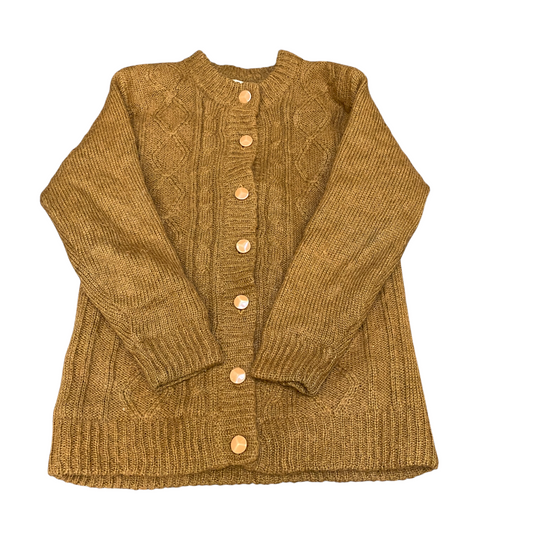 SisVeil Cardihan Jumper Womens Medium Mustard Lined Long Sleeve Button Front
