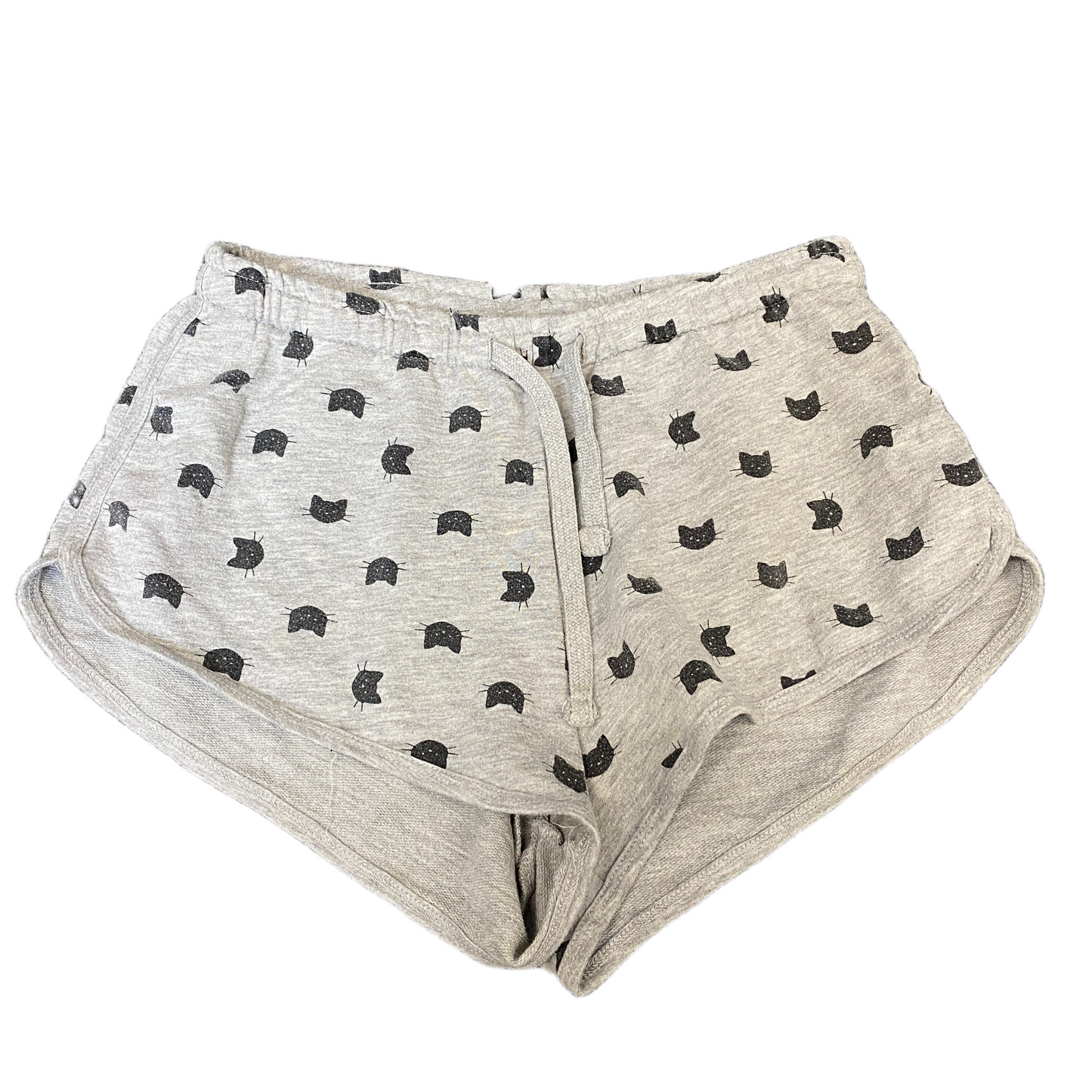Running Sprinter Shorts Womens M 26" Waist Grey Printed Gym Workout Dolphin Hem