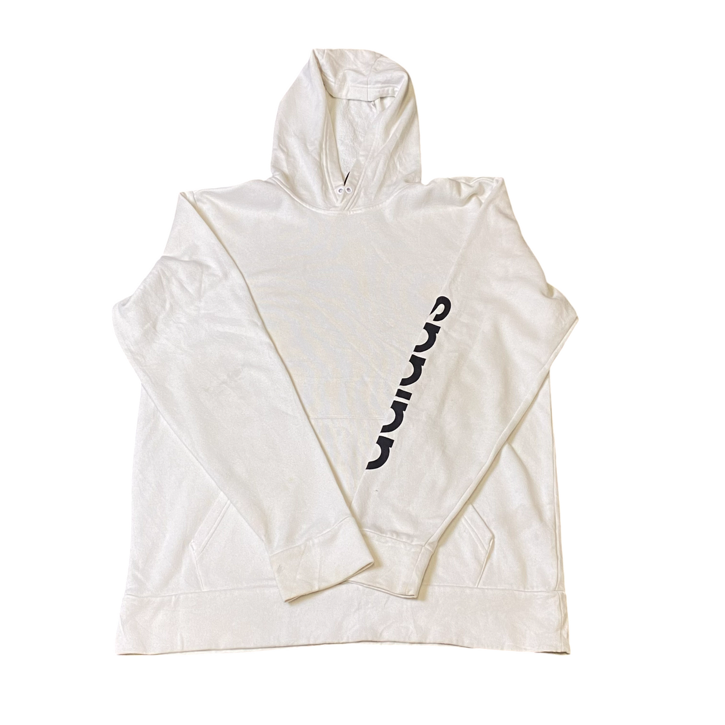 adidas Hoodie Mens Medium White Fleece Lined Spellout Logo Long Sleeve Pullover