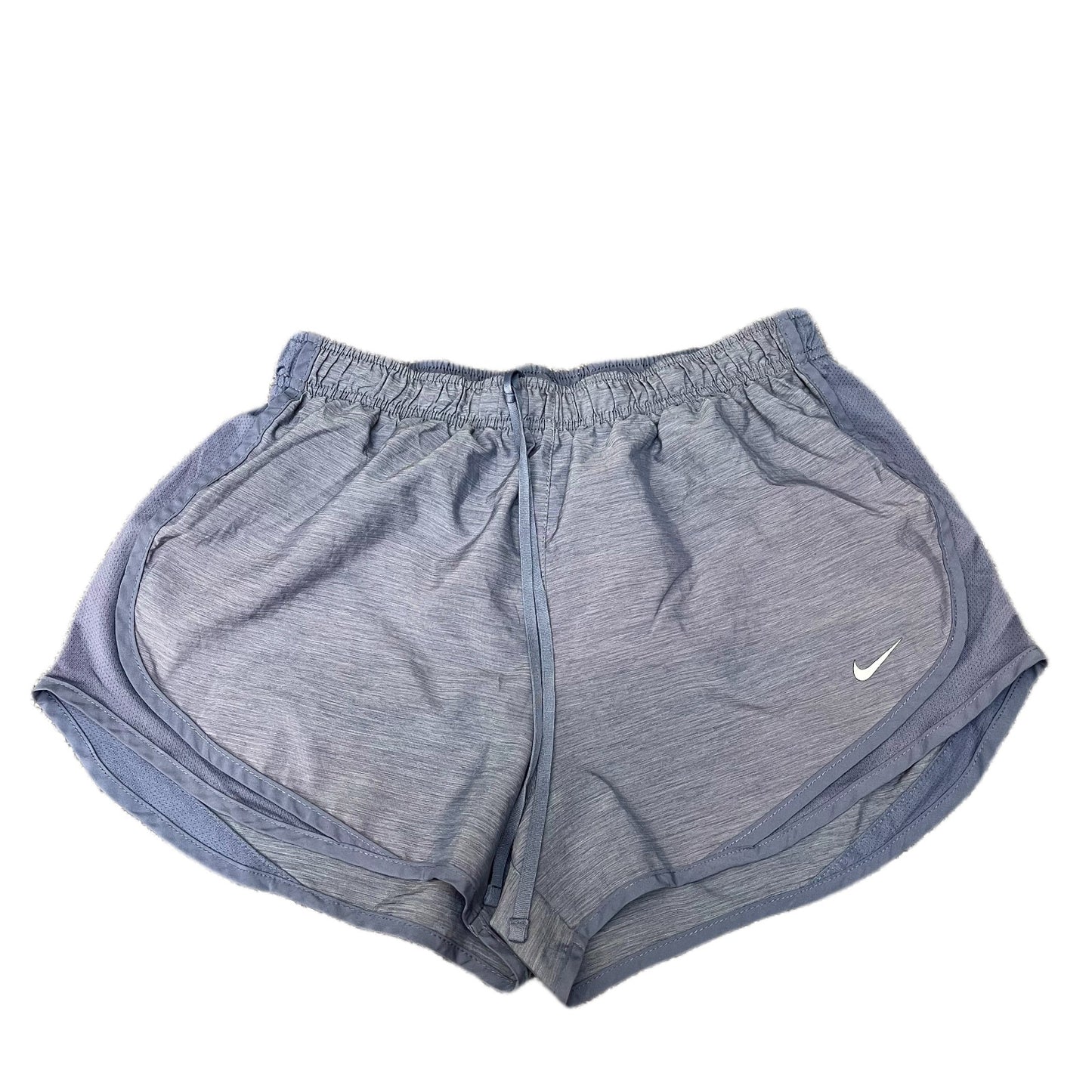 Nike Dri-FIT Running Shorts Fits as Womens S 27" Waist Grey Heather Dolphin Hem