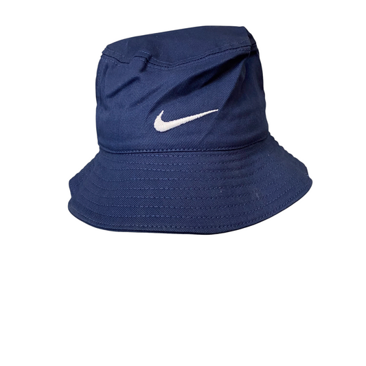 Nike Apex Swoosh Bucket Hat Unisex Small Navy Cotton Embroidered Logo Comfort