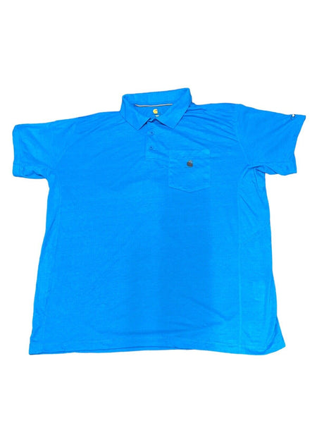 Carhartt Polo Shirt Buttoned Solid Blue Mens XL Chest Logo – MJVintage
