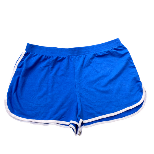 No Boundaries Sprinter Running Shorts Womens XXL Blue Elastic Waist Dolphin Hem