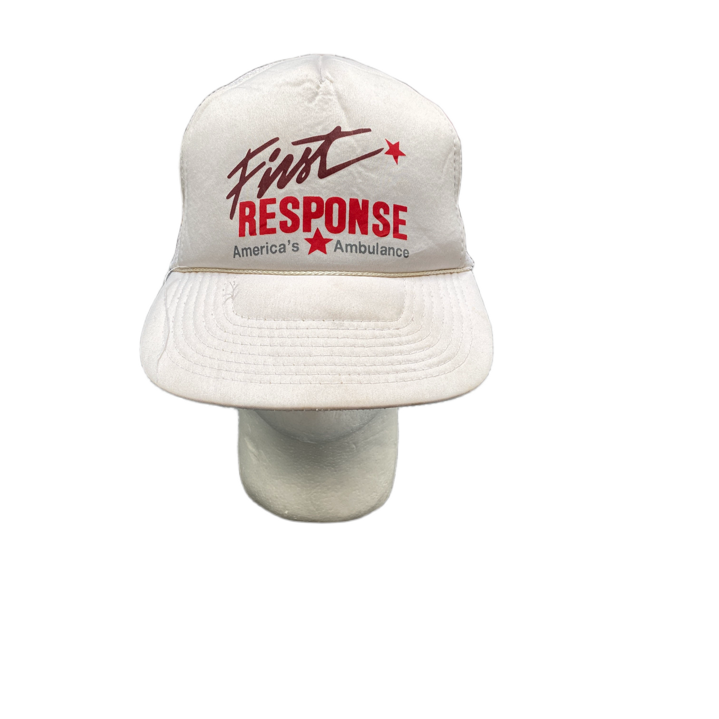 Maydole Trucker Hat Men's OS White Mesh Back America's Ambulance Snapback Hat