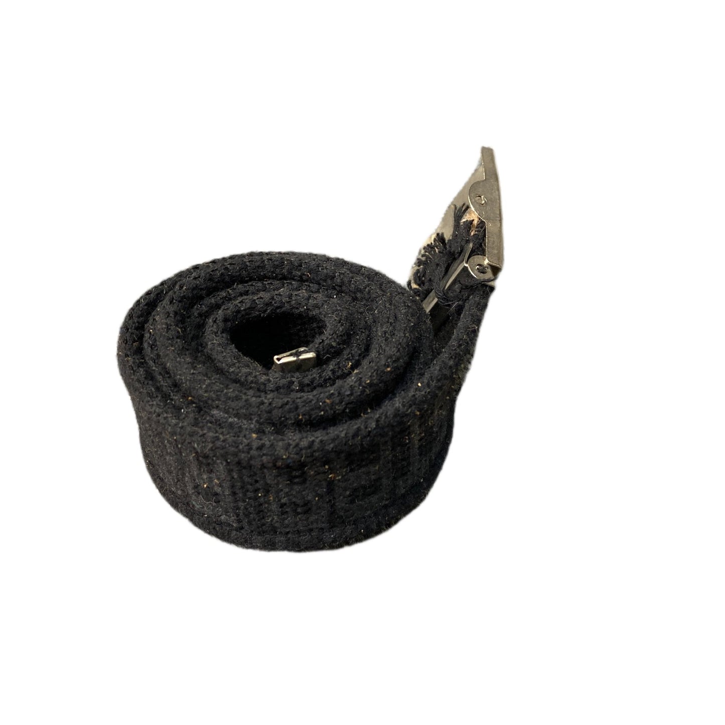 G-Star RAW Waist Belt Mens Black Woven Fabric Adjustable Silver Buckle 42.5 Inch