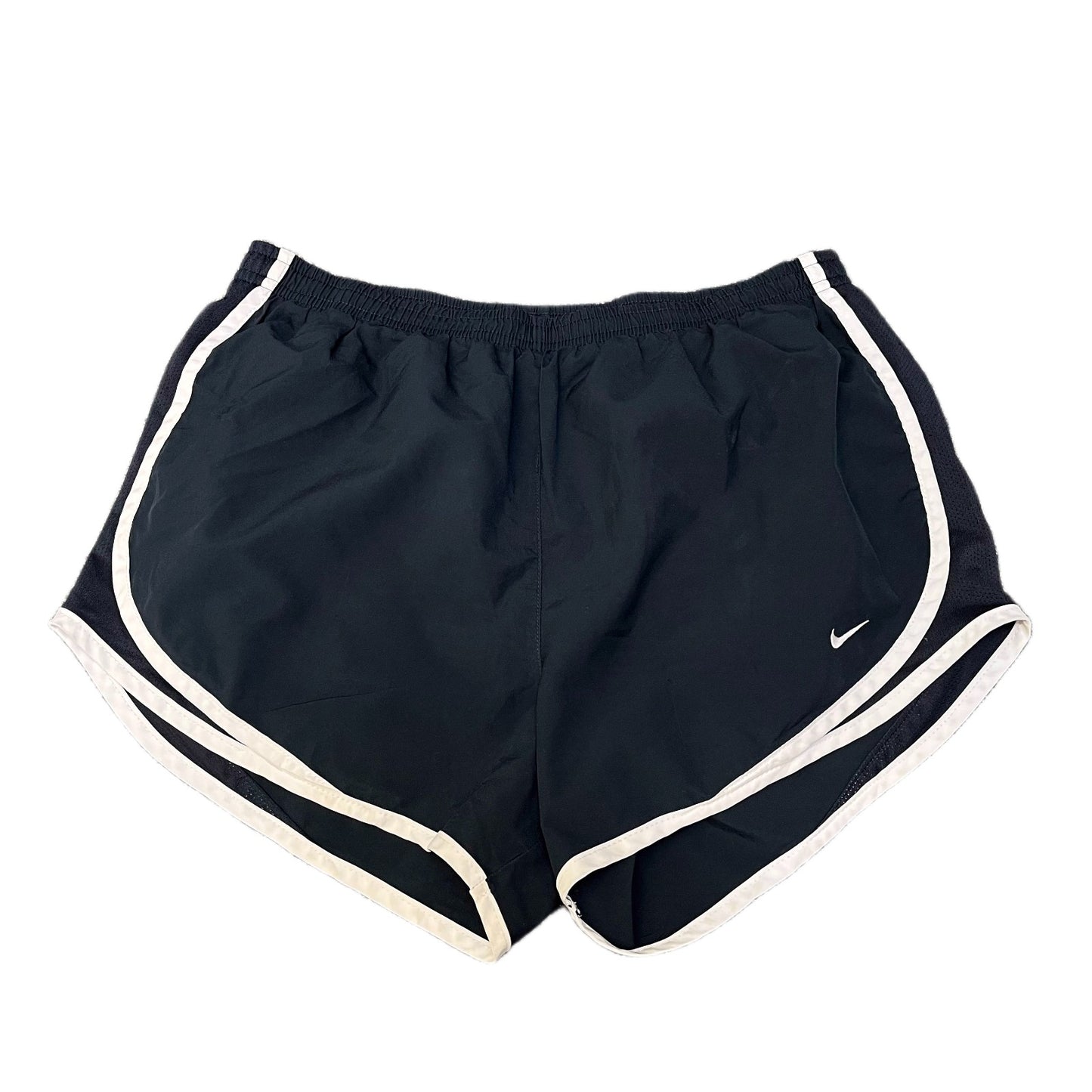 Nike Running Sprinter Shorts Womens M 29" Waist Black Mesh Panels Dolphin Hem