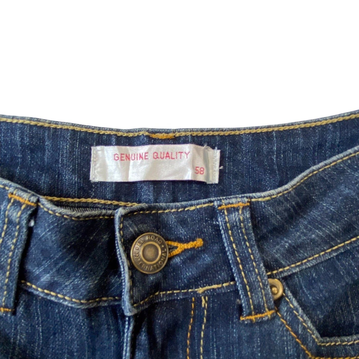 Genuine Quality Jeans Womens Small W23 L30 Blue Denim Bootcut Pockets Flat Front