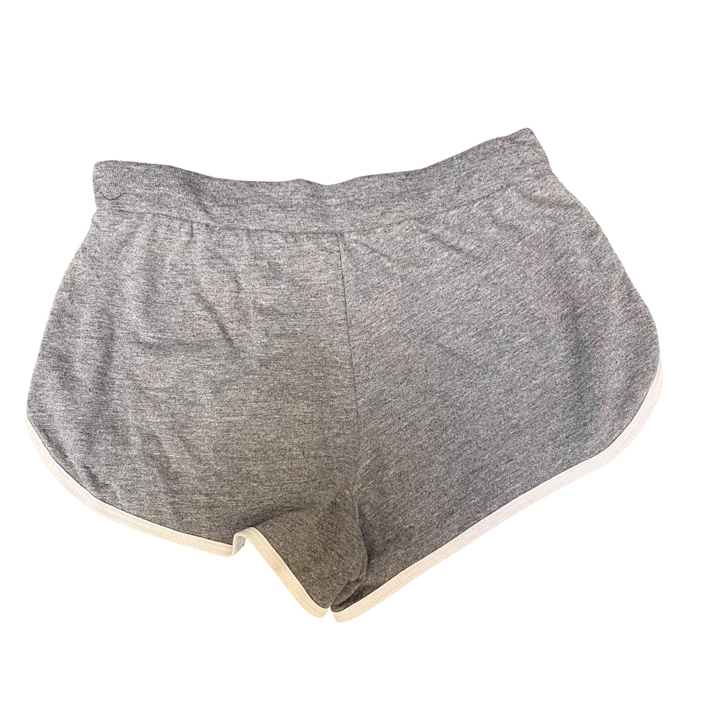 Running Sprinter Shorts Womens Medium Grey Drawstring Elastic Waist Dolphin Hem