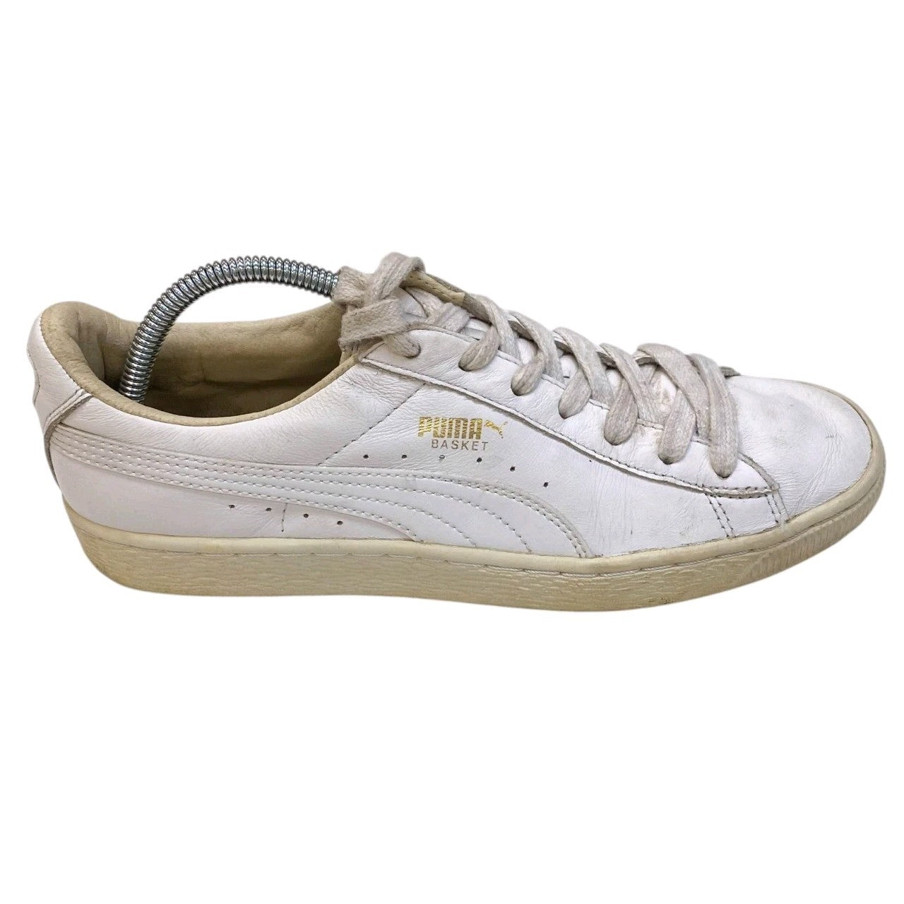 PUMA Basket Classic XXI Trainers Sneakers Mens UK 7 White Casual Low-Top Lace Up