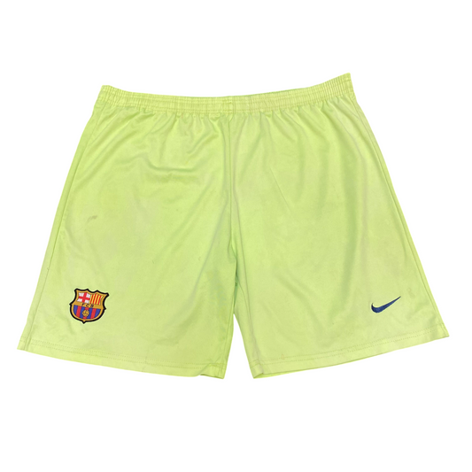 Nike FC Barcelona Soccer Shorts Mens XL Green Performance Elasticated Waistband