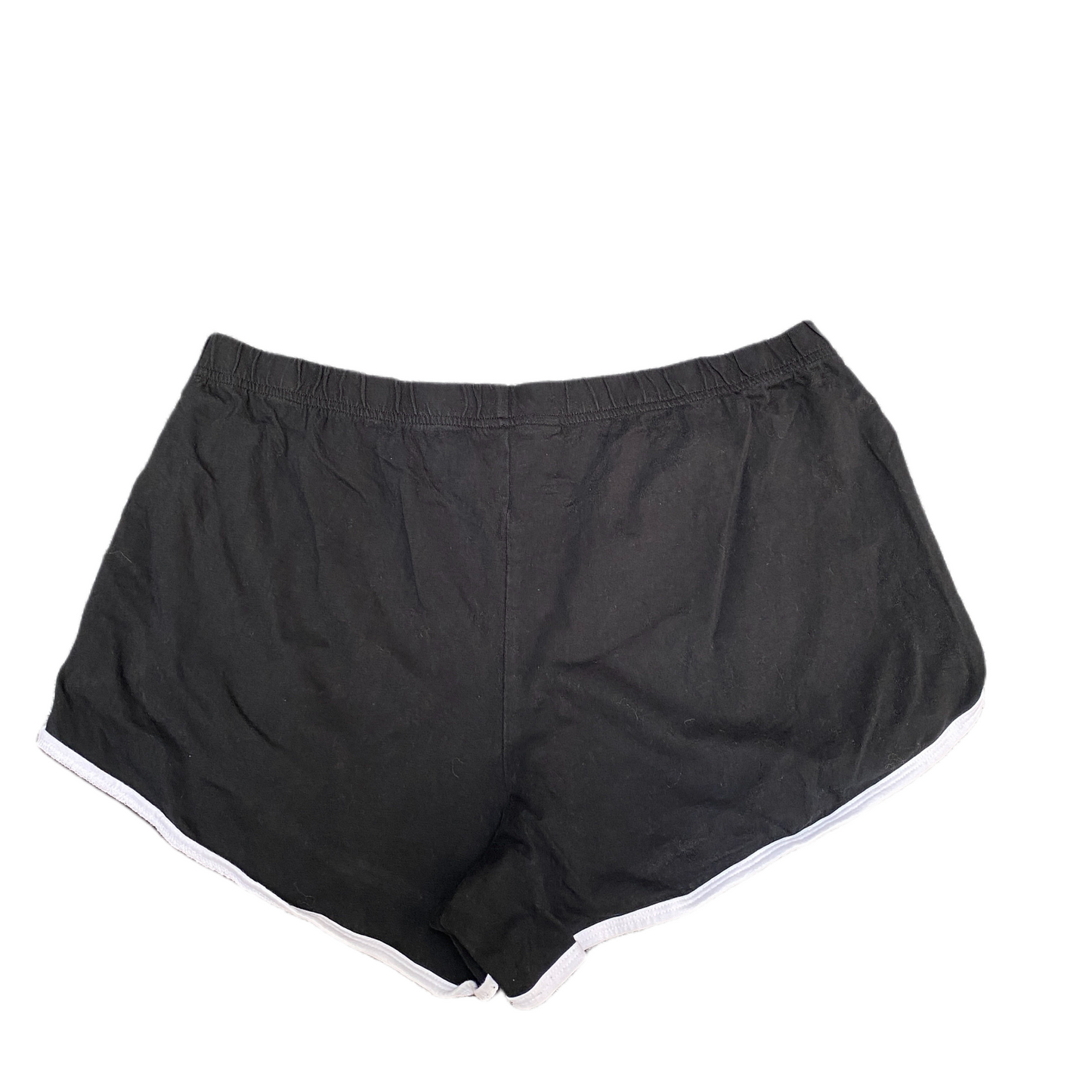 Running Sprinter Shorts Womens XL 32" Waist Black Athletic Workout Dolphin Hem