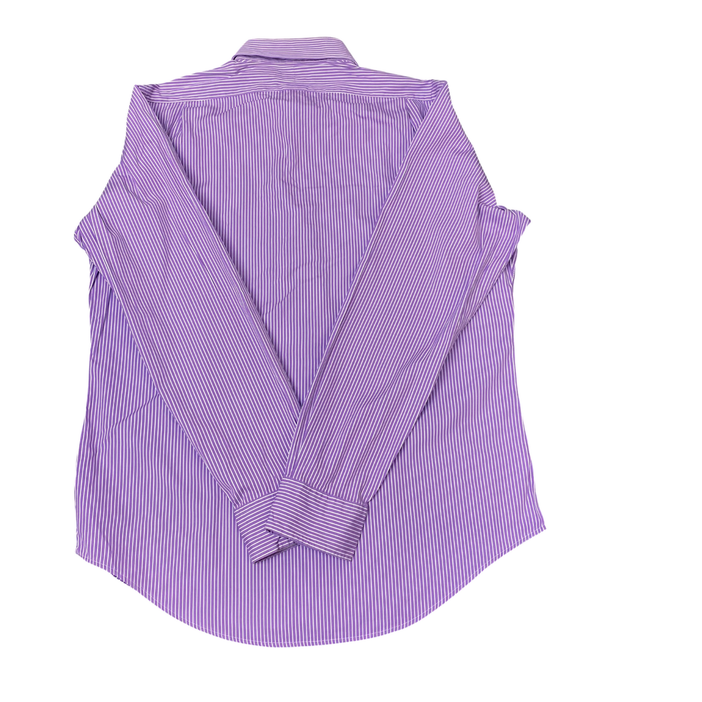 Polo Ralph Lauren Formal Shirt Mens L Purple Striped Custom Fit Logo Button Down