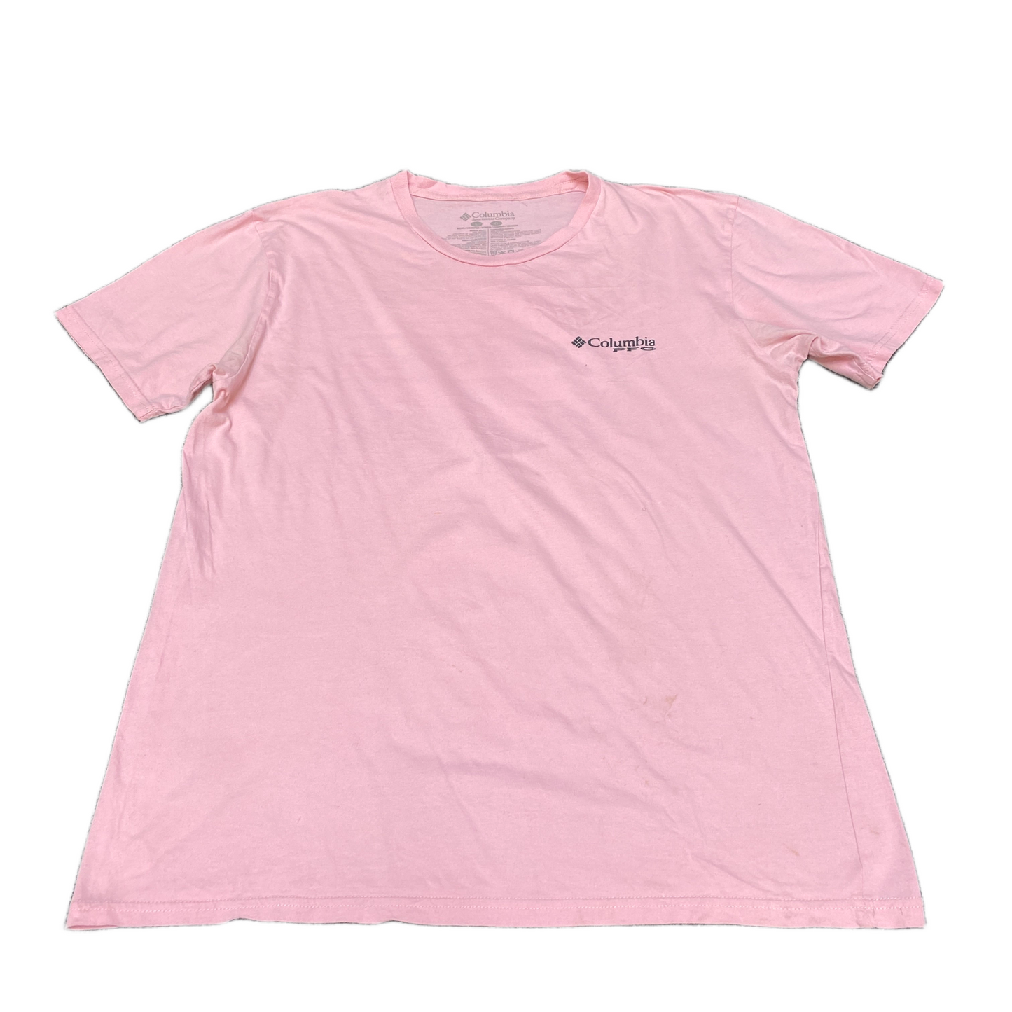 Columbia Fishing T-Shirt Mens S Pink PFG Graphic Back Short Sleeve Pullover Tee
