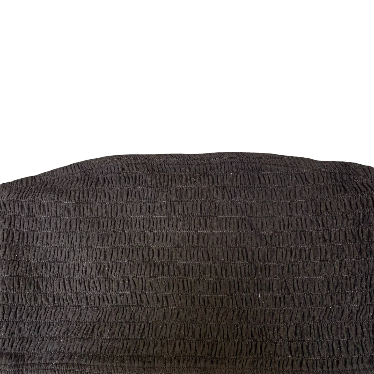 No Boundaries Bandeau Top Womens S Black Smocked Lightweight Strapless Outdoor