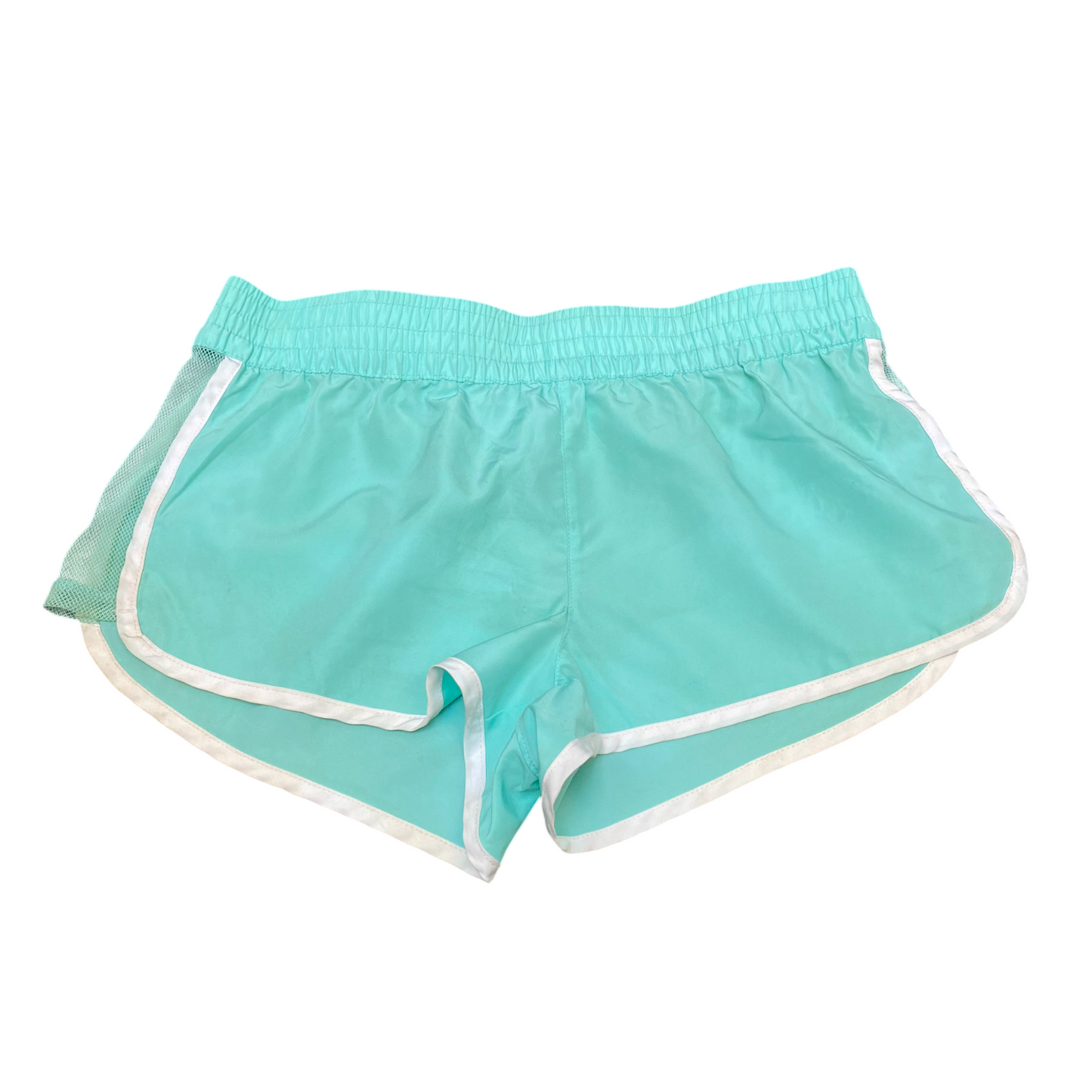 Running Sprinter Shorts Womens Small Blue Dry Mesh High Waisted Dolphin Hem