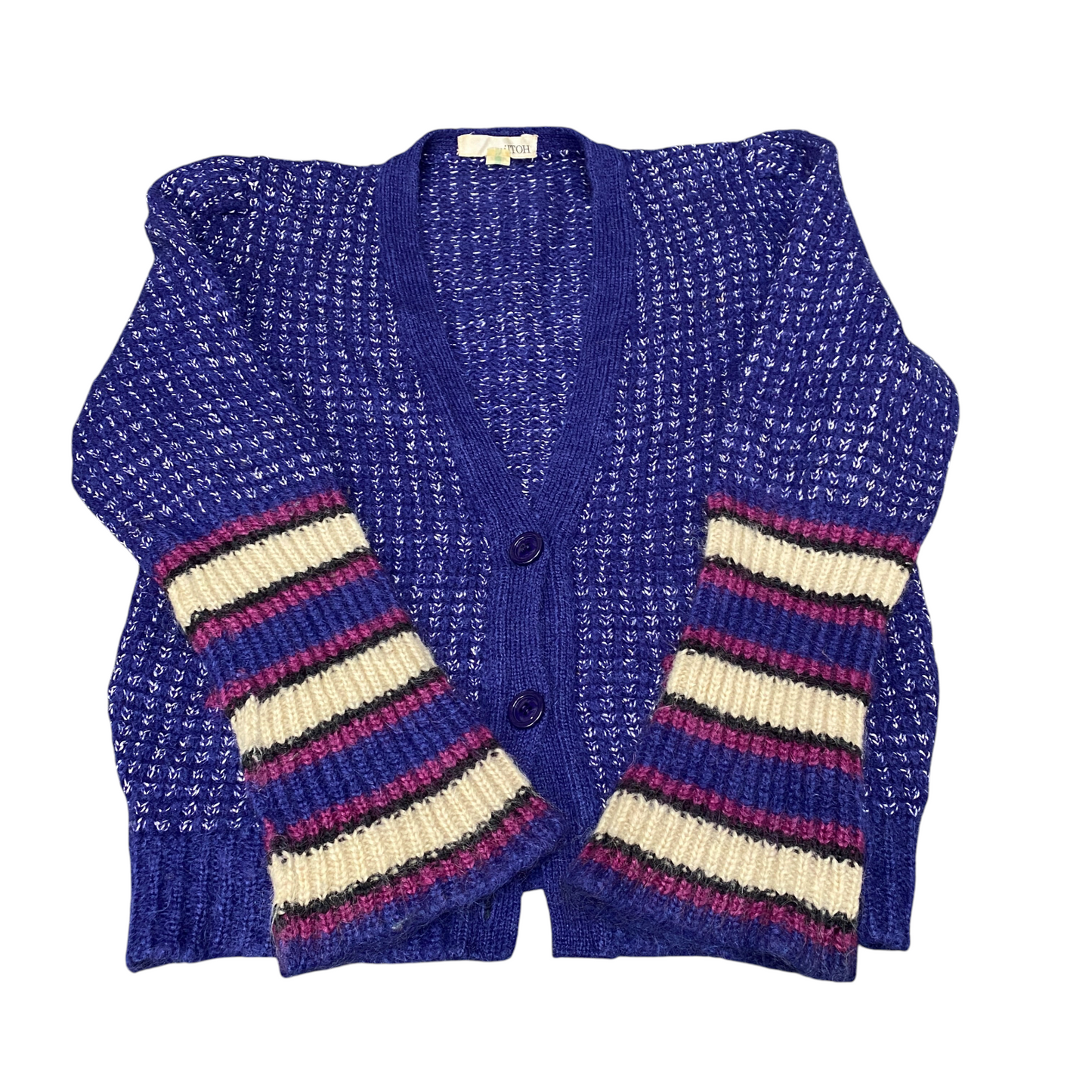 Moth Cardigan Jumper Womens Medium Colorful Knitted Long Sleeve Button Front