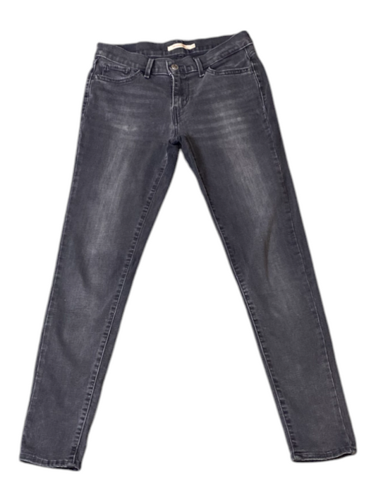 Levi's Jeans Womens 28W 28L Black Denim Dark Wash Comfort Skinny Leg Five Pocket