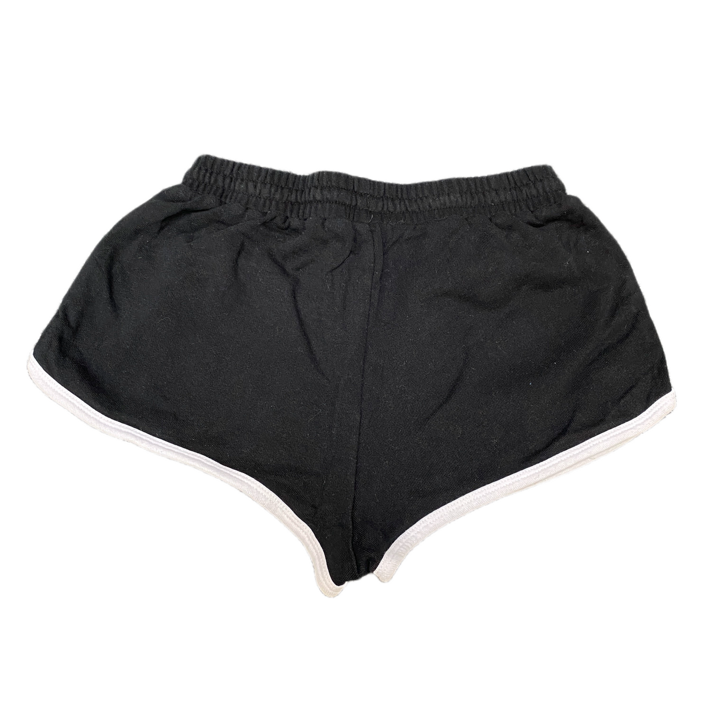 Running Sprinter Shorts Womens XS 24" Waist Black Athletic Workout Dolphin Hem