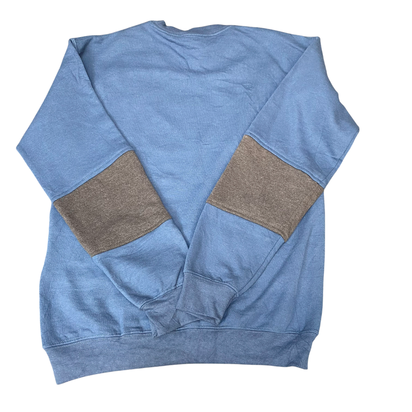 Nike Reworked Sweatshirt Mens S Blue Grey Embroidered Spellout Logo Vintage Y2K