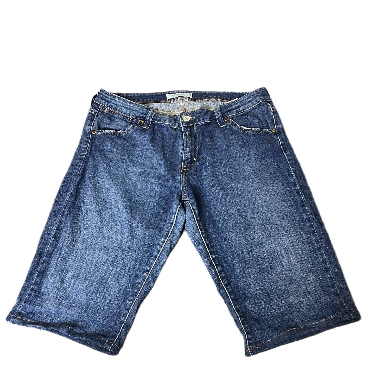 Levi's 545 Bermuda Shorts Fits as Womens XL 33" Waist Blue Denim Stretch Red Tab