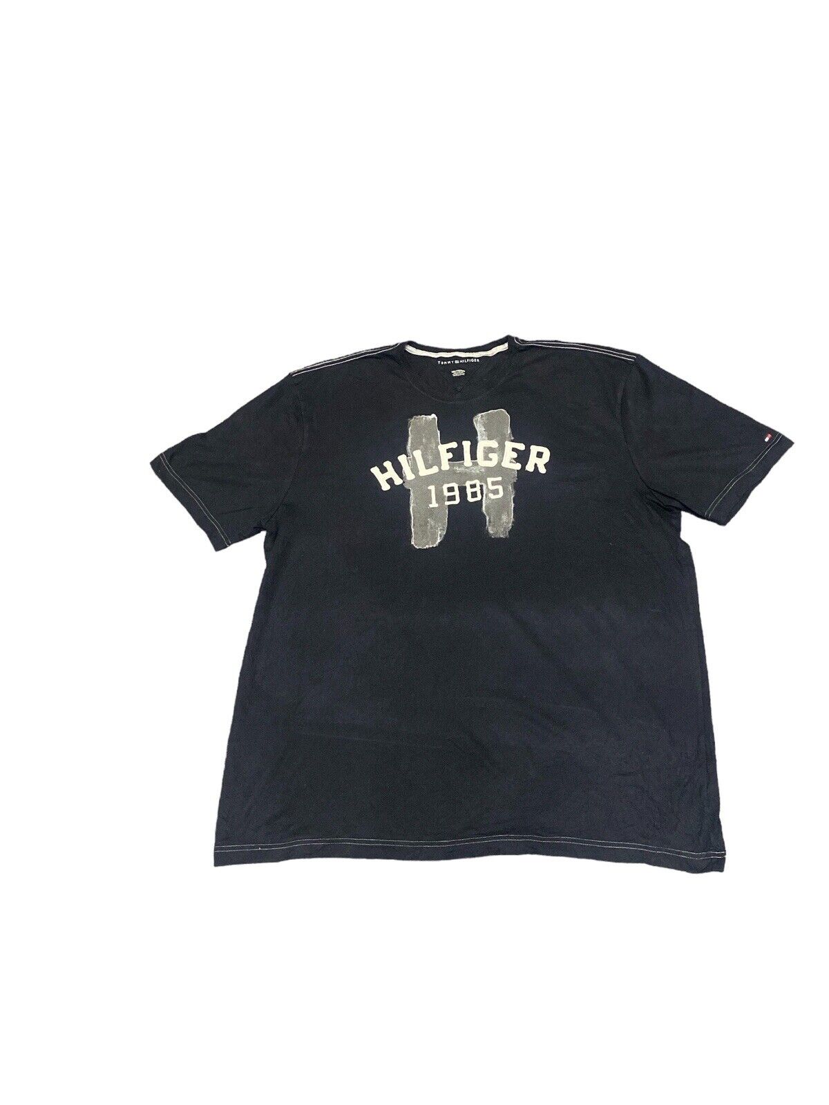 Tommy Hilfiger 1985 T-Shirt Black Mens XXL Chest Logo