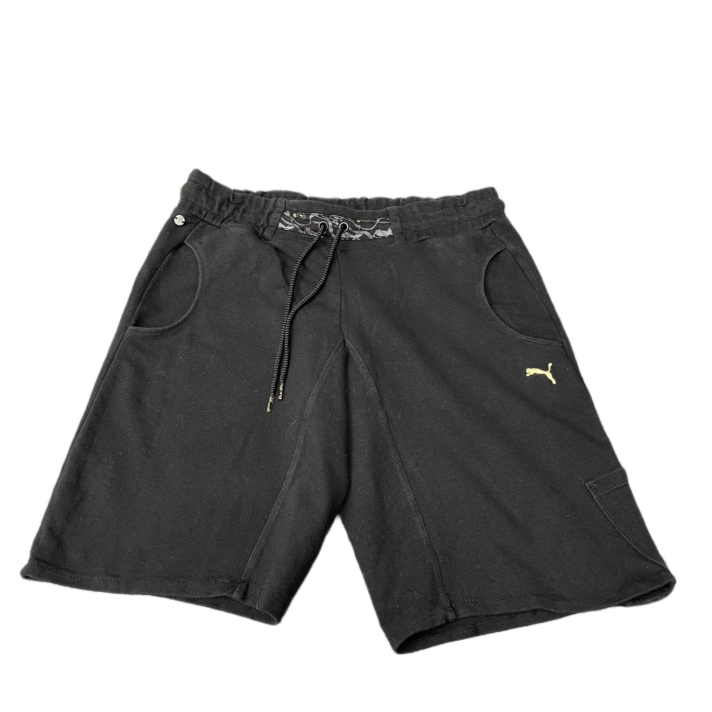 Puma Sport Lifestyle Sweat Shorts Womens M 29" Waist Black Stretch Drawstring