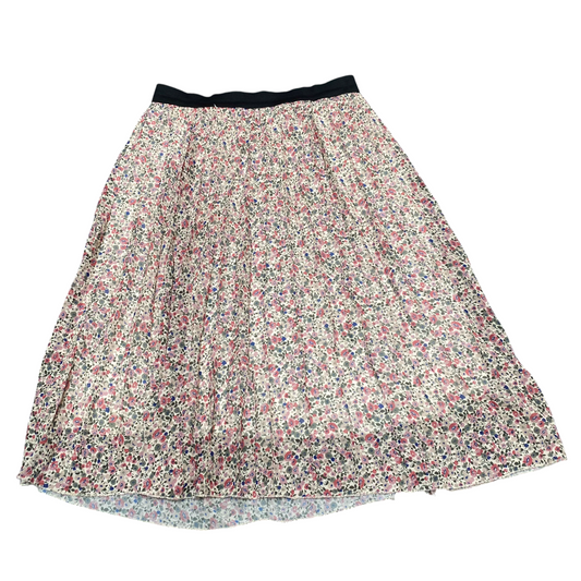 Lolaliza A Line Skirt Womens L Multi Floral Print Flowing Tiered Elastic Waist
