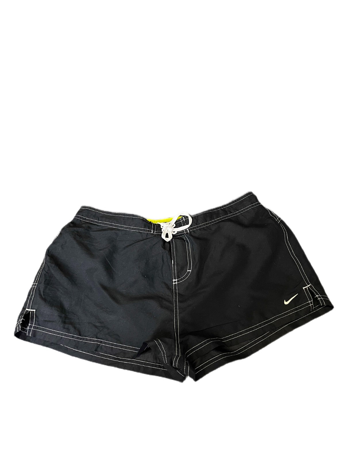 Nike Swim Trunks Board Shorts Womens Large 31" Waist Black Contrast Stitching