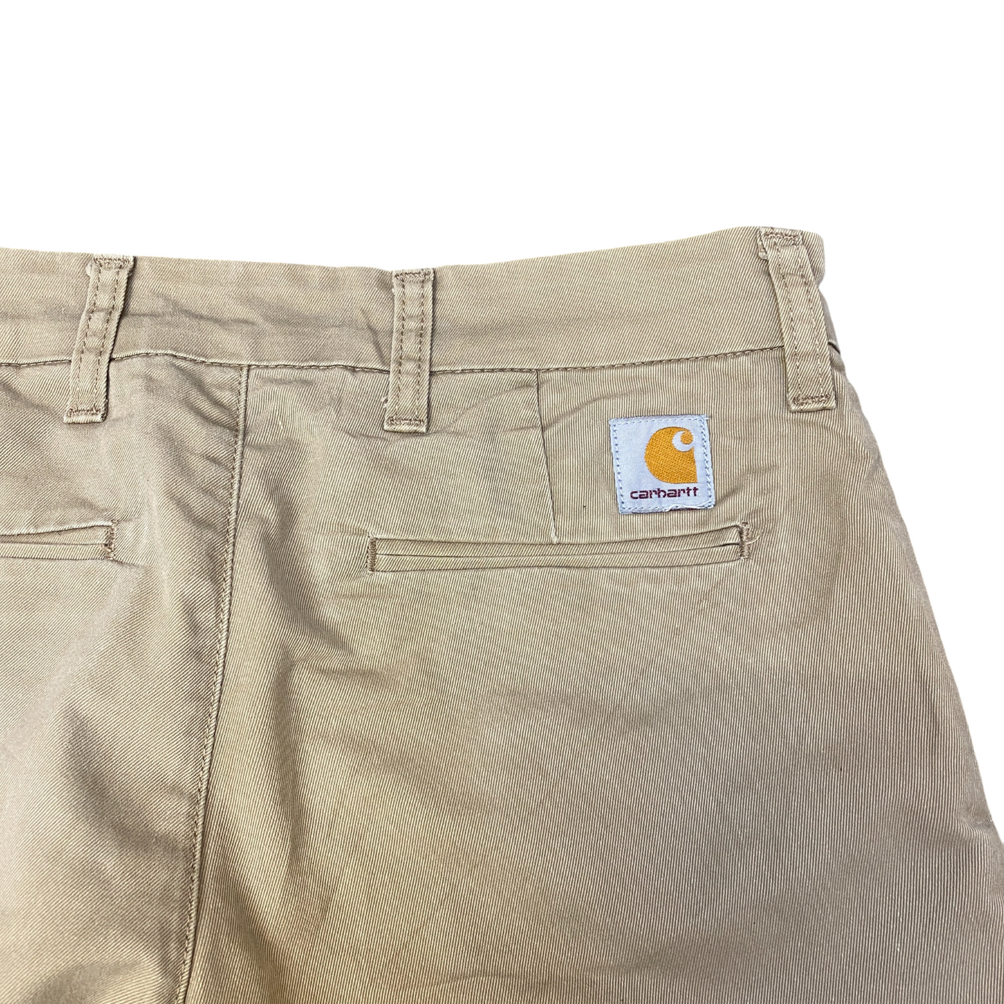 Carhartt Sid Shorts Mens Medium Beige Workwear Slash Pockets Comfort Flat Front
