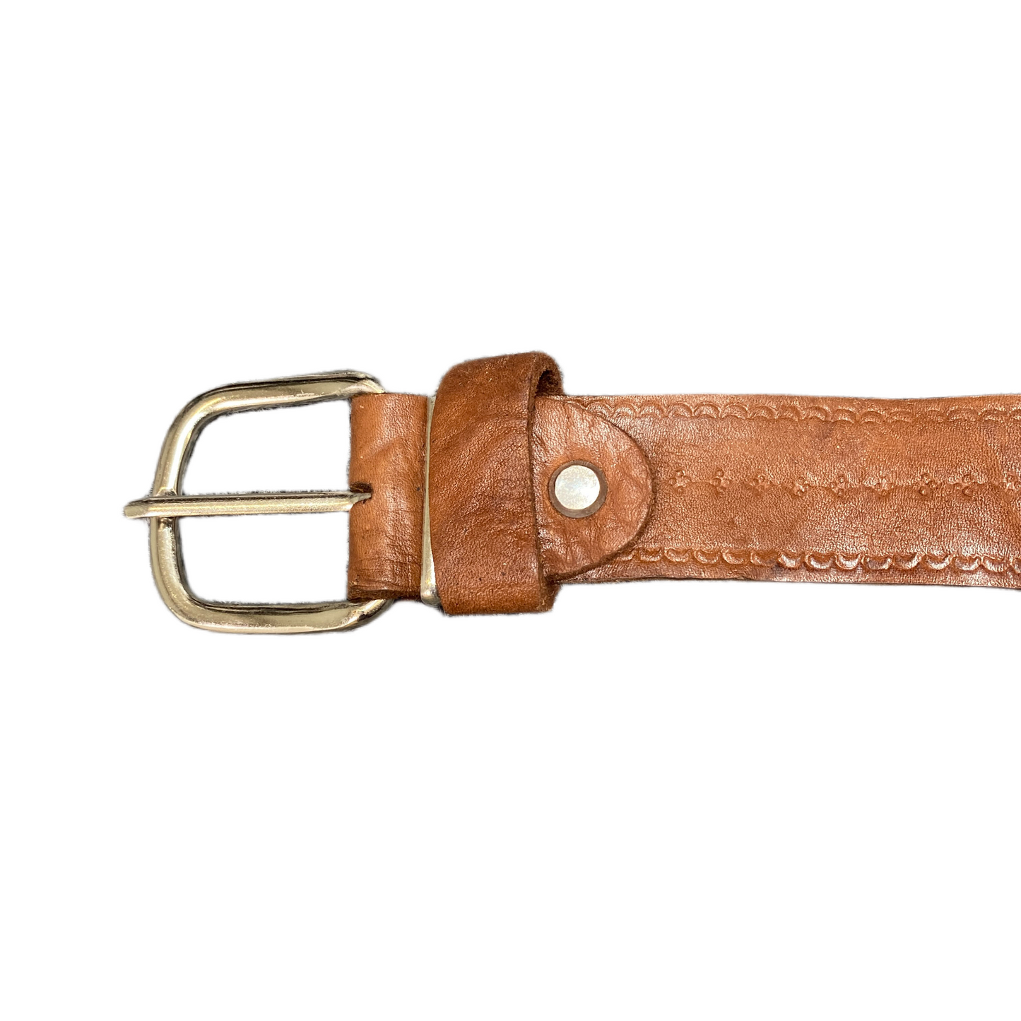 Waist Belt Mens Brown Leather Adjustable Classic Silver Pin Buckle 54 inches