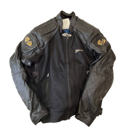 Joe Rocket Mesh Motorcycle Jacket Mens XL Black Zipped Pockets Adjustable Straps