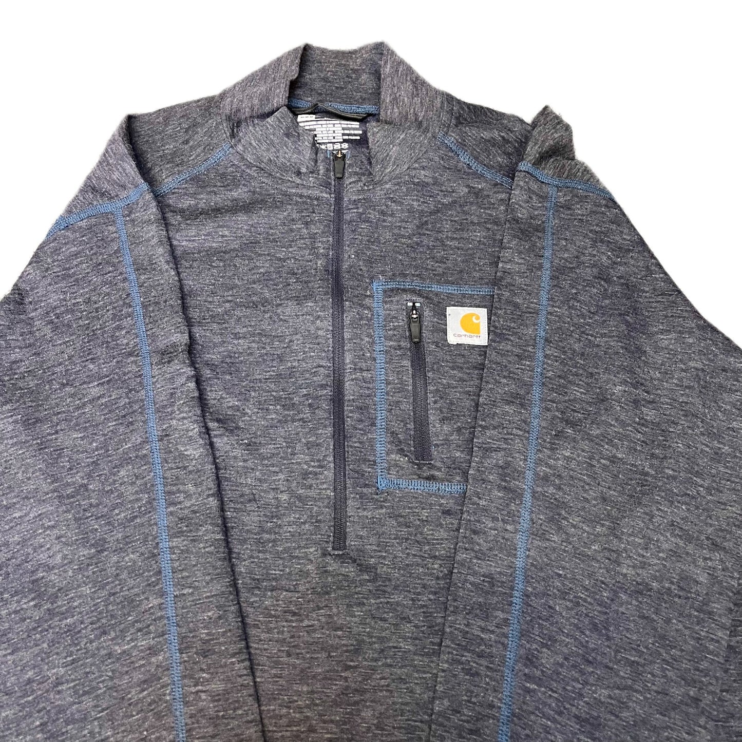 Carhartt Force Base Layer 1/4 Zip Shirt Mens M Dark Grey Heather Performance