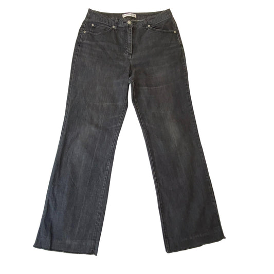 Inspirations Jeans Womens Medium W29 L26 Grey Denim Straight Fit Raw Hem Pockets