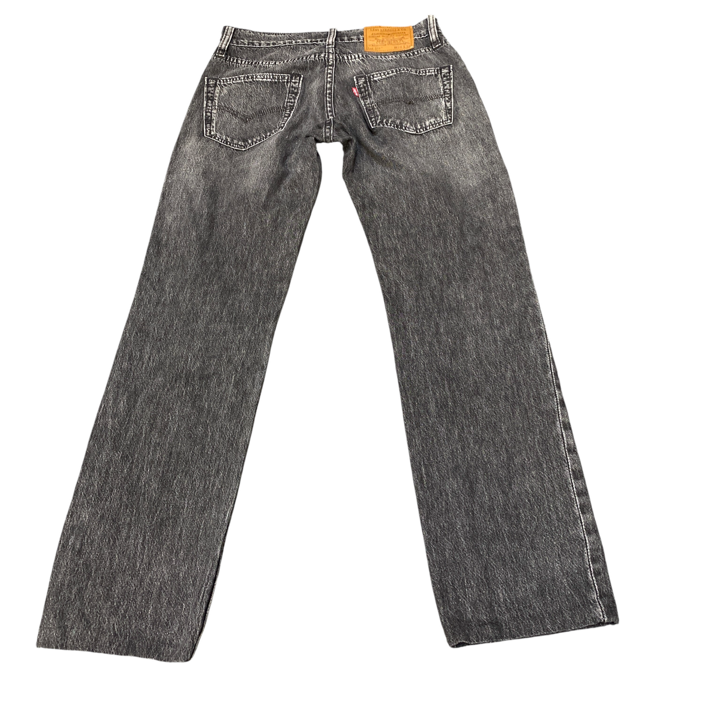 Levi's 511 Jeans Women 28" Waist Grey Premium Faded Red Tab Flat Straight Leg