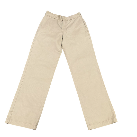 Dickies Trousers Men's Small Beige Original Slim Straight Fit Slash Pockets
