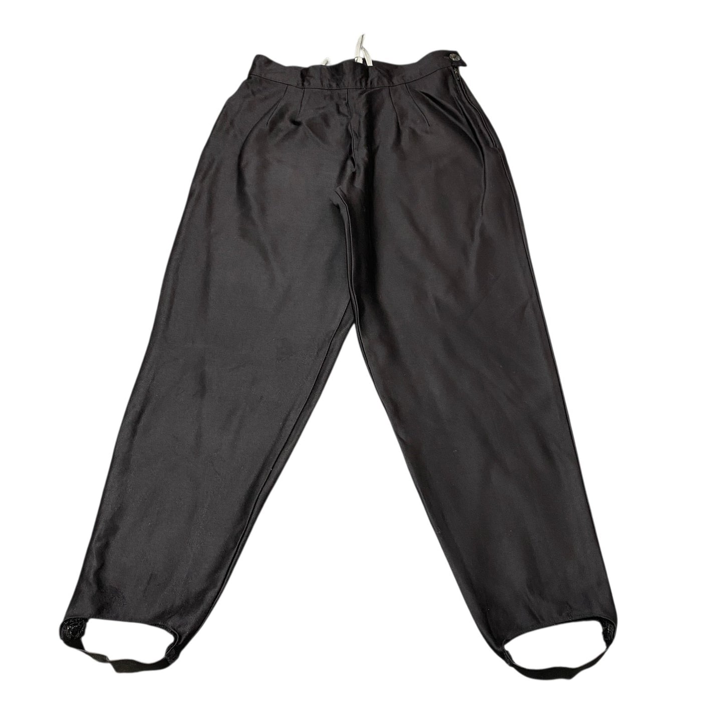 Joggers Fits as Womens 27" Waist Black Stretch Tapered Leg Stirrup Track Trouser