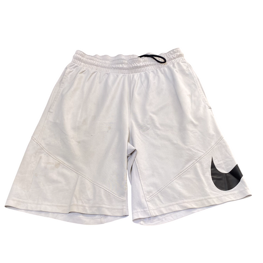 Nike Running Shorts 29W White Dri Fit Elastic Waist Drawstring Athletic Stretch