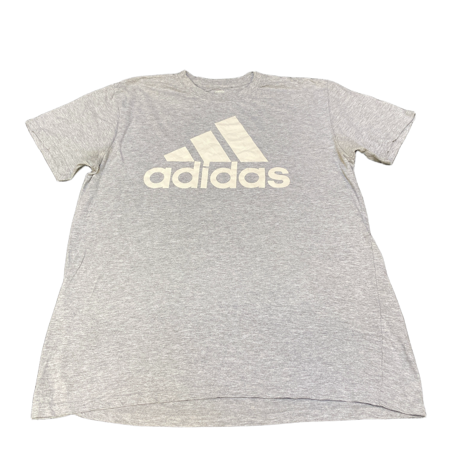 Adidas Essential Golf T-Shirt Womens XL Grey Heathered Big Logo Short Sleeve Tee