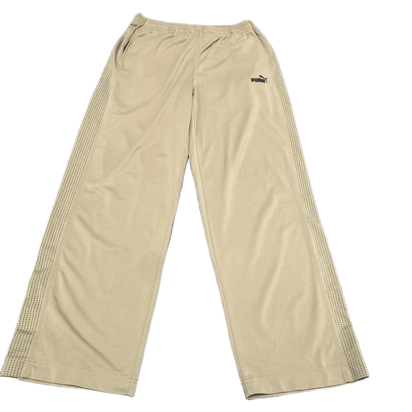 PUMA Joggers Fits as Mens 30" Waist Tan Straight Leg Gym Workout Track Trouser