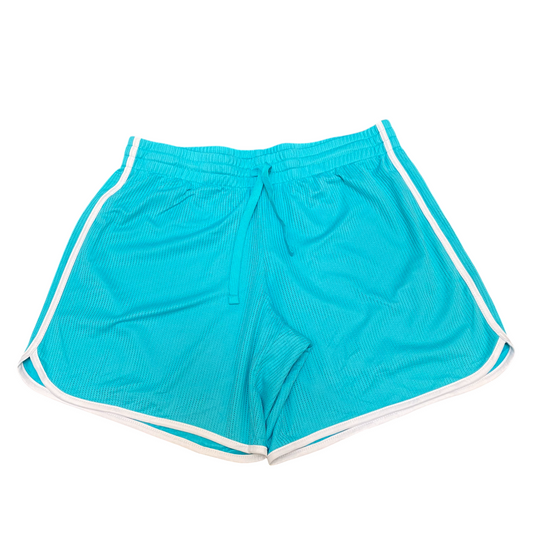 Danskin Now Running Sprinter Shorts Womens Large Blue Elastic Waist Drawstring