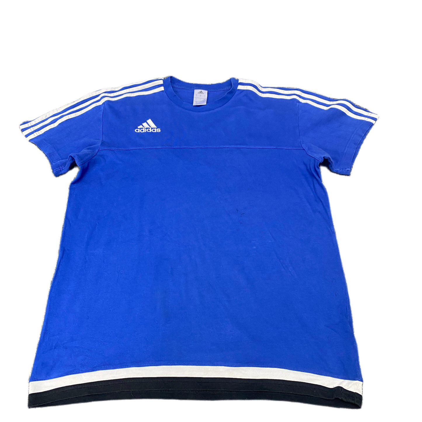Adidas Ostfreesland Reepsholt T-Shirt Mens L Blue White 3-Stripes Pullover Tee
