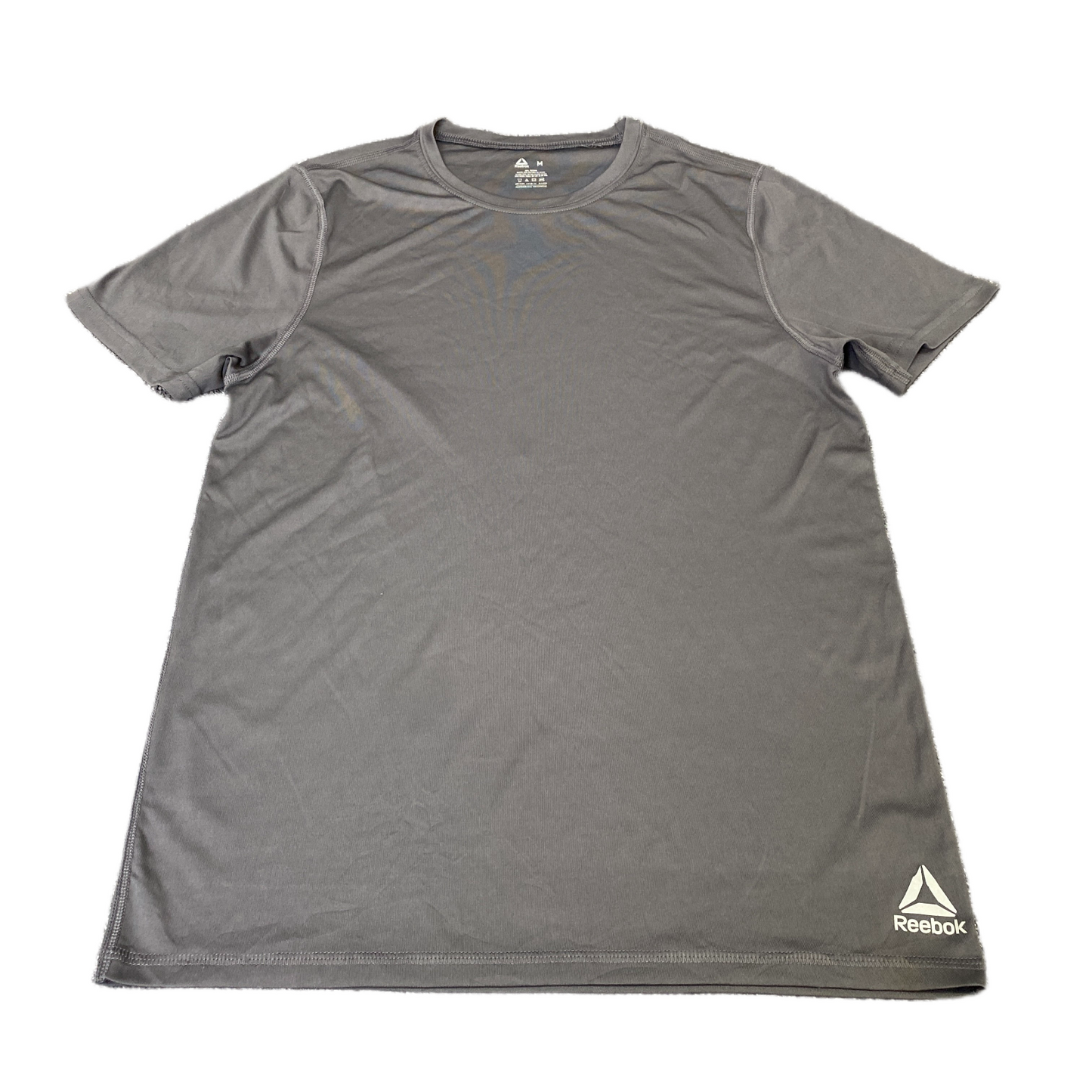 Reebok T-Shirt Mens Small Grey Lightweight Moisture-Wicking Crew Neck Summer Tee