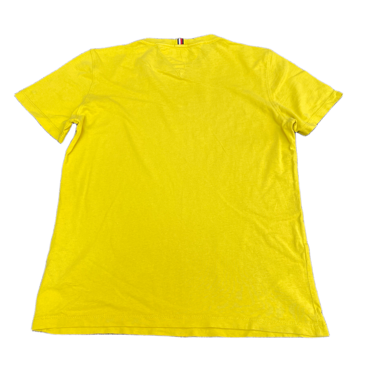 Tommy Hilfiger Shirt Womens S Yellow Organic Cotton Short Sleeve Crew Neck Tee