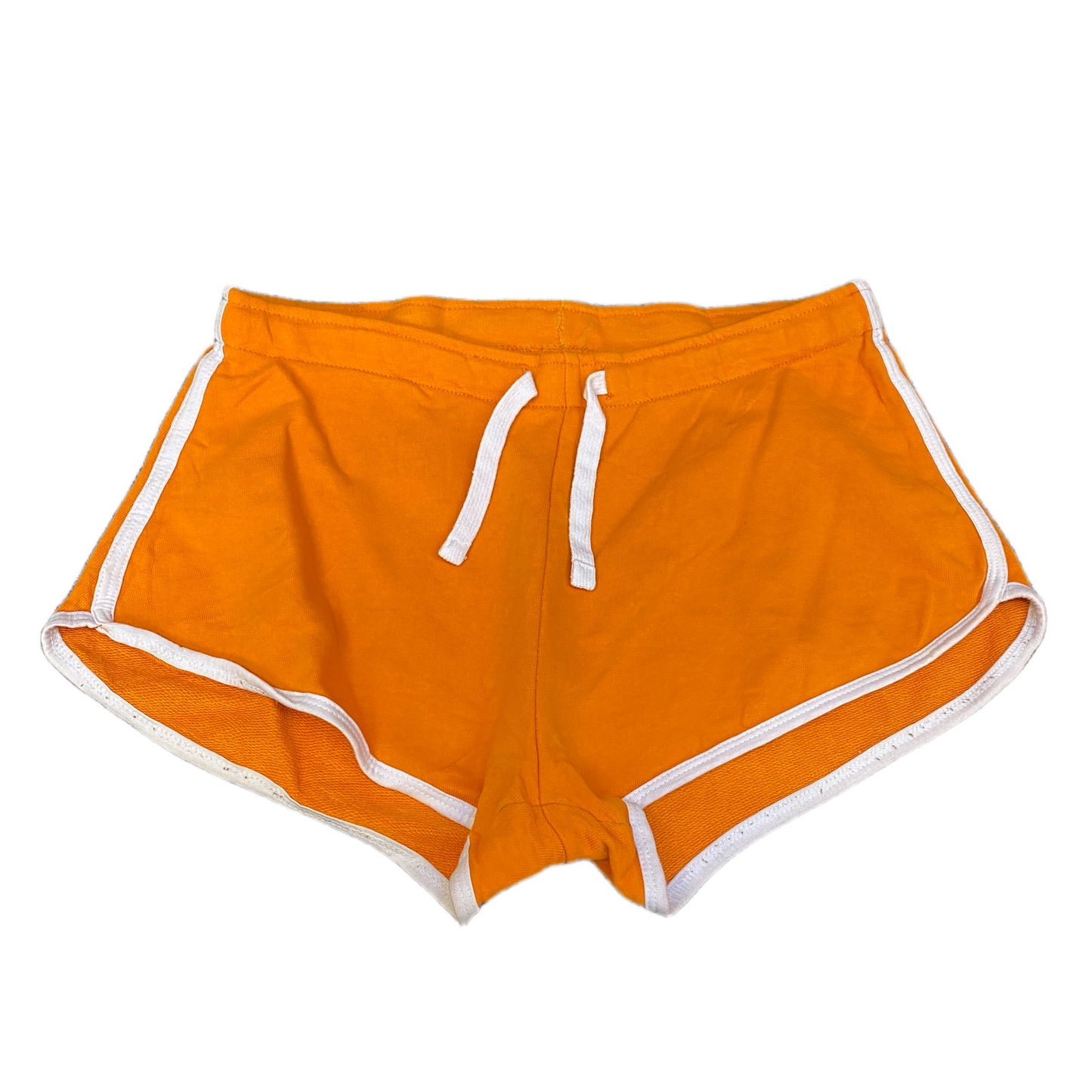 Running Sprinter Shorts Womens L 29" Waist Orange Athletic Workout Dolphin Hem