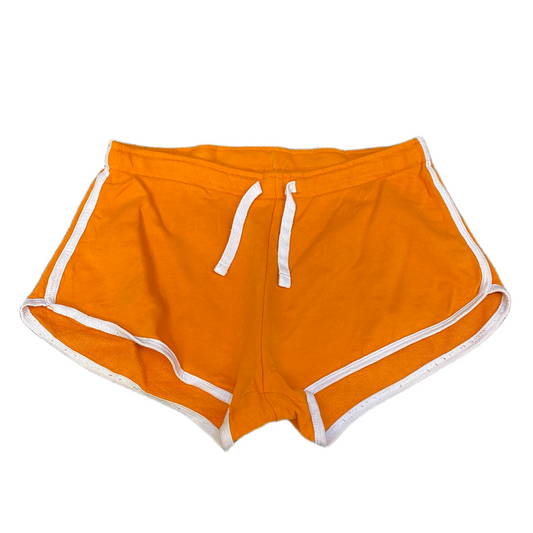 Running Sprinter Shorts Womens L 29" Waist Orange Athletic Workout Dolphin Hem