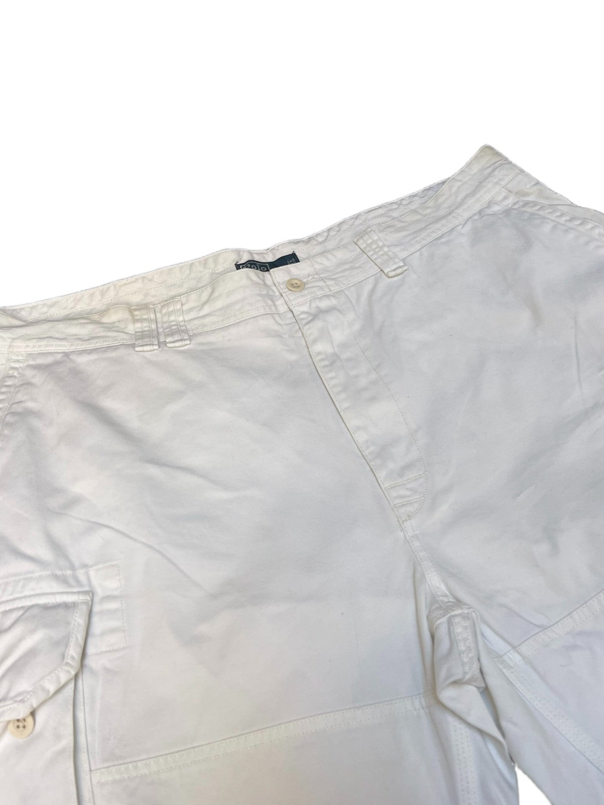 Polo Ralph Lauren Cargo Shorts Fits as Mens XL 45" Waist White Pony Logo Outdoor
