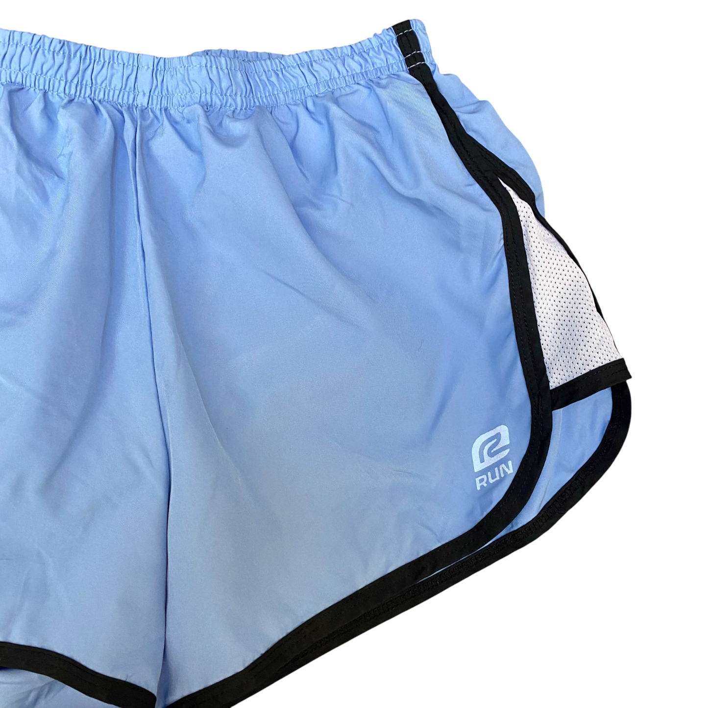 Sports Running Sprinter Shorts Womens Medium Blue Gym Workout Drawstring Waist